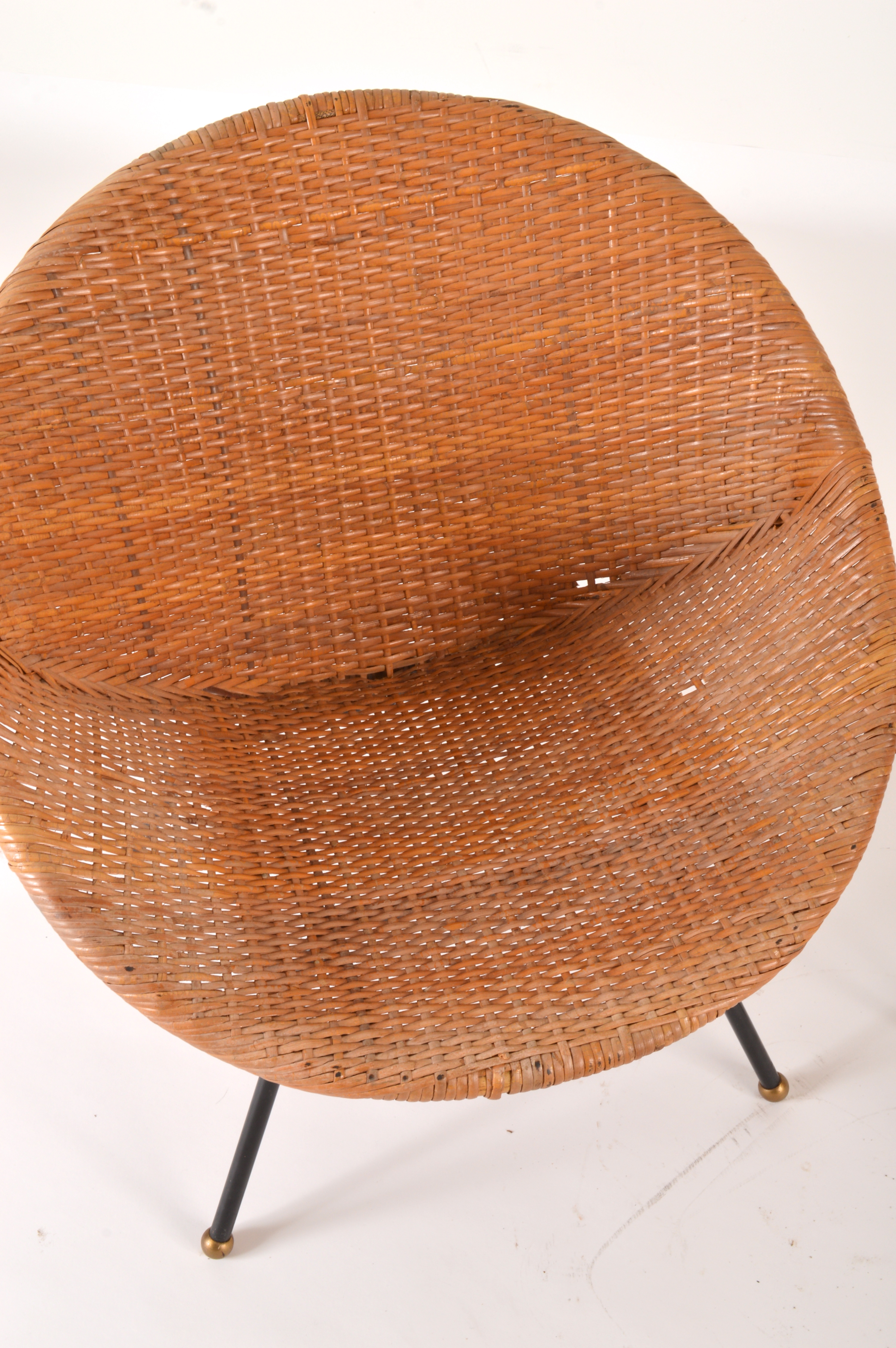 Pair of Vintage Rattan Papasan Chairs