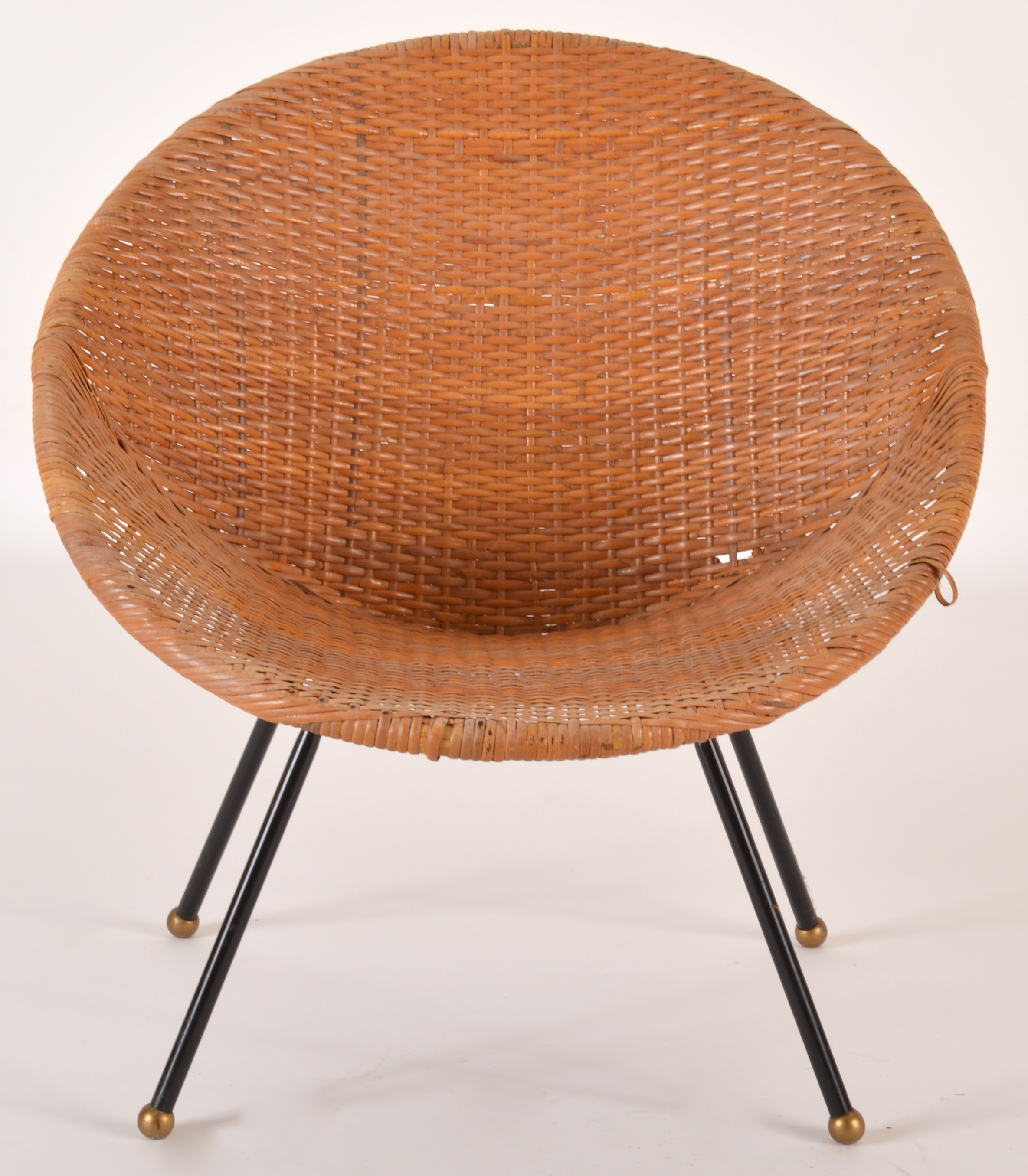 Pair of Vintage Rattan Papasan Chairs