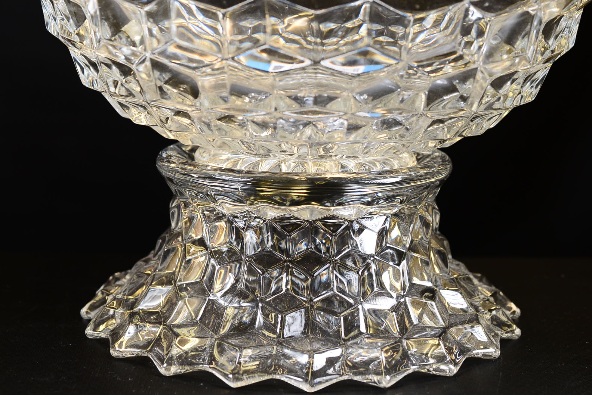 Fostoria American Clear Crystal Two-Piece Punch Bowl