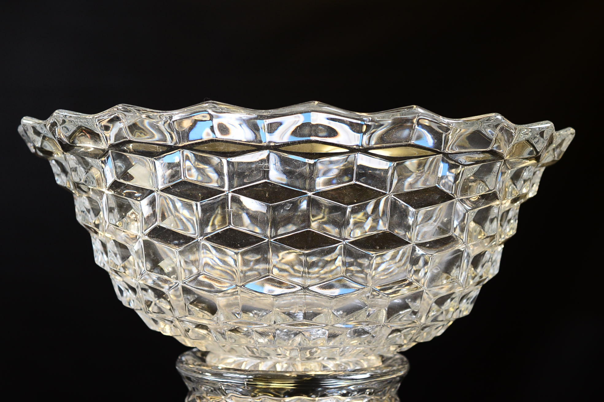 Fostoria American Clear Crystal Two-Piece Punch Bowl