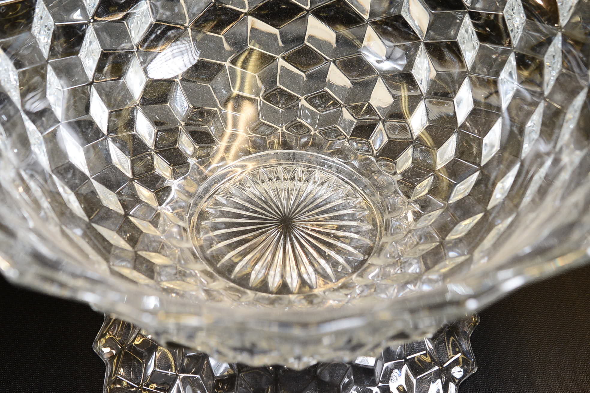 Fostoria American Clear Crystal Two-Piece Punch Bowl