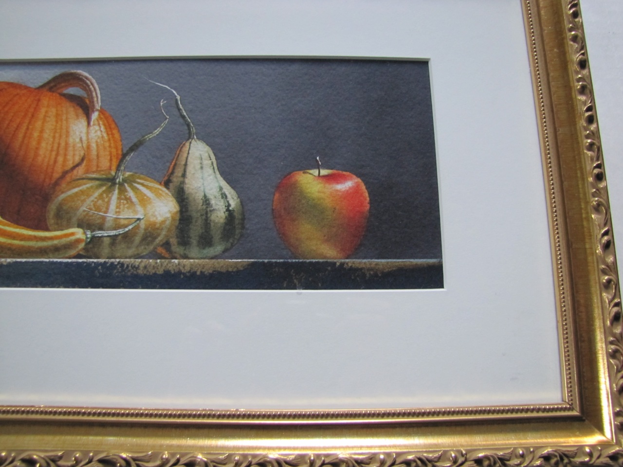 Signed Original Michael Weber Watercolor “A Gathering of Gourds"