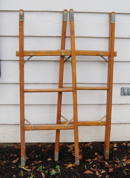Two Wood Ladder Sections