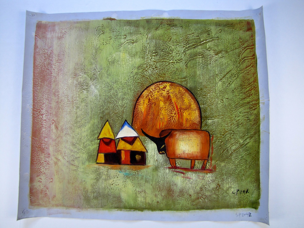 Original Painting on Canvas Signed by Artist C. Penn