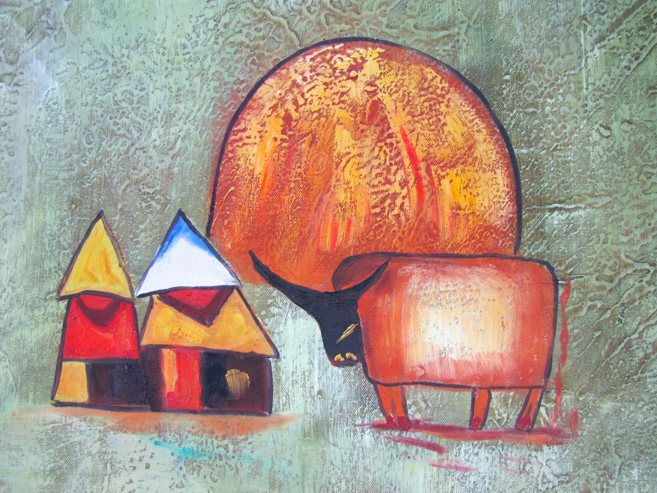 Original Painting on Canvas Signed by Artist C. Penn