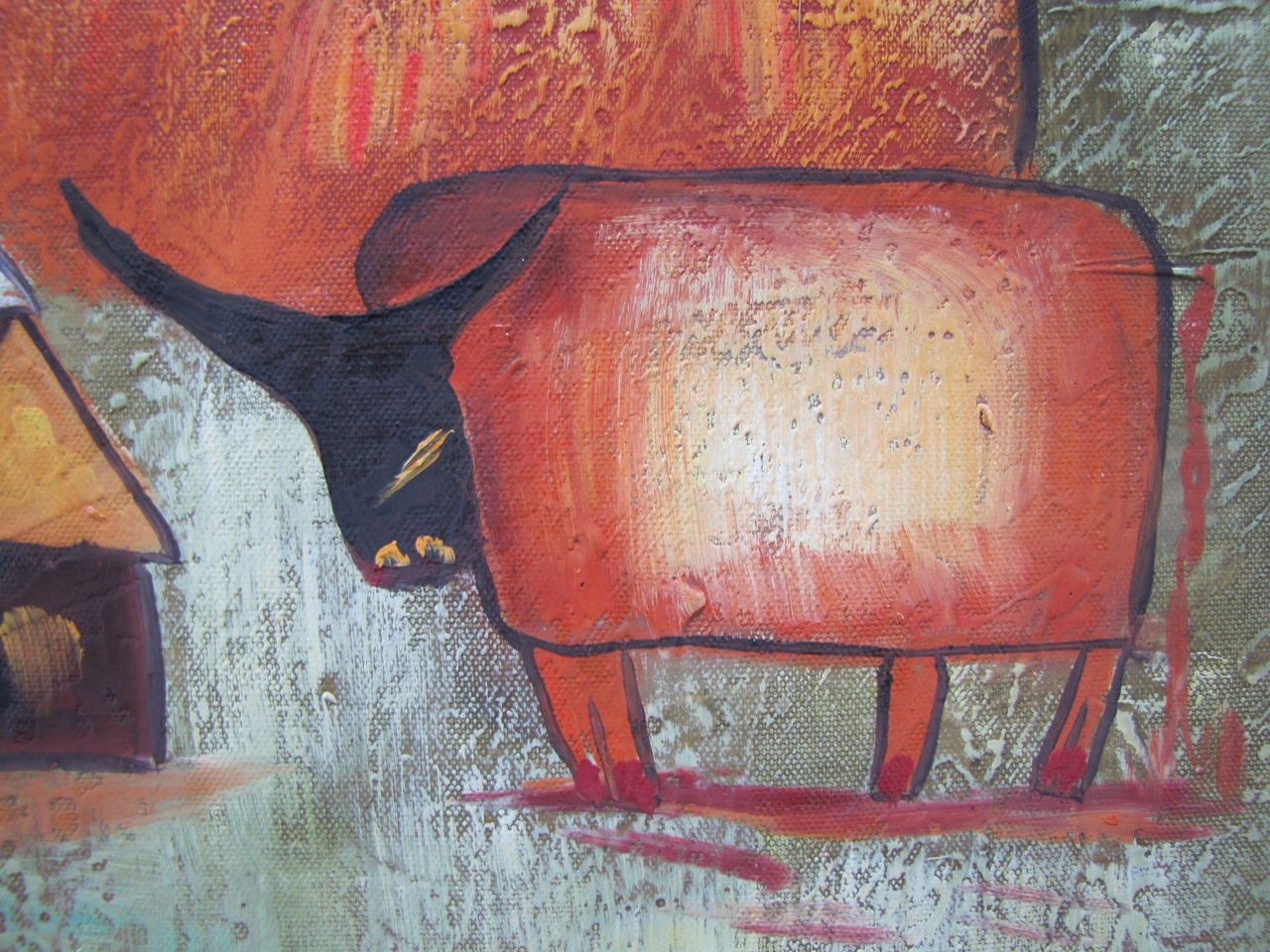 Original Painting on Canvas Signed by Artist C. Penn