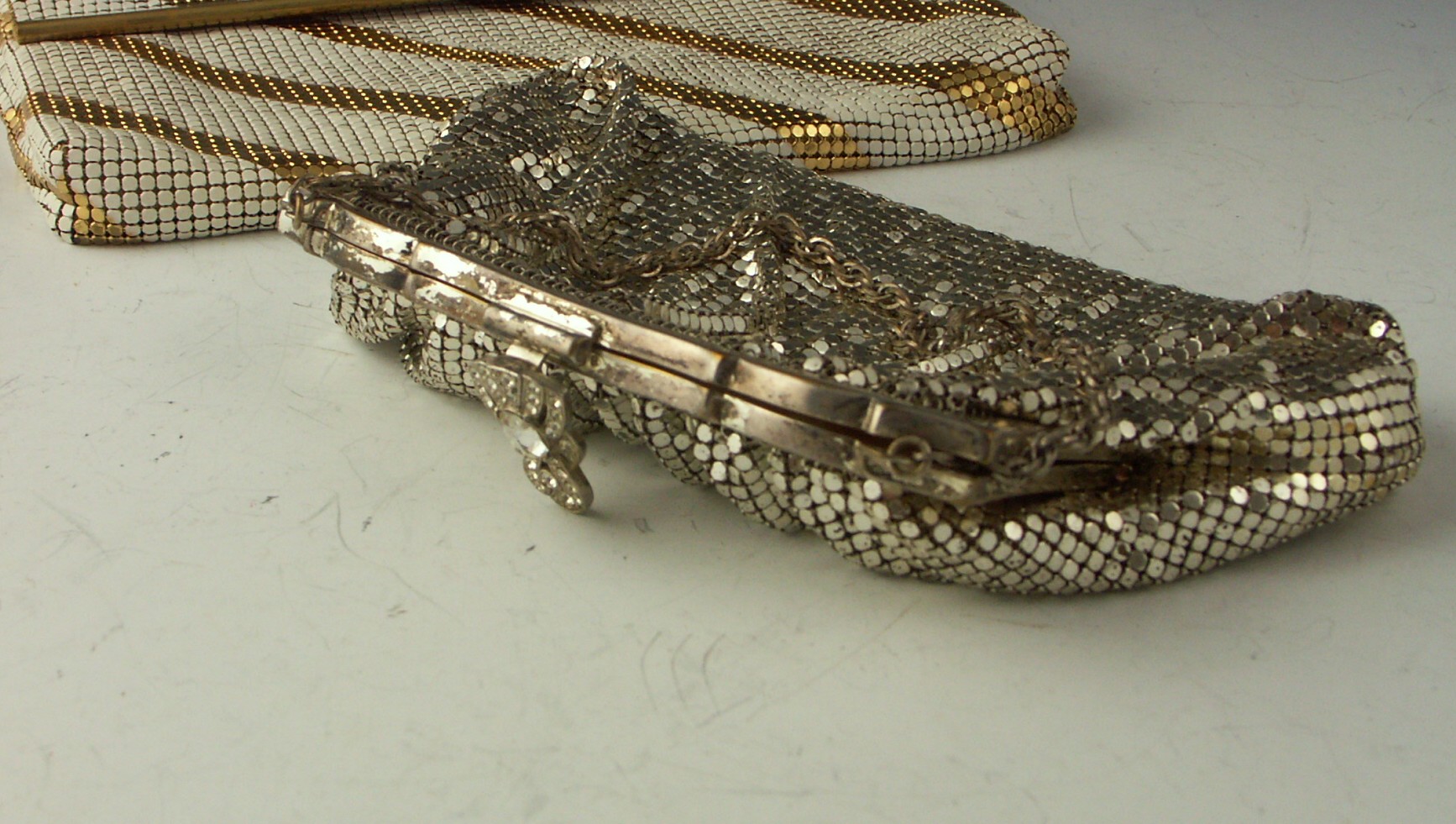 Two Vintage Whiting and Davis Mesh Evening Bags