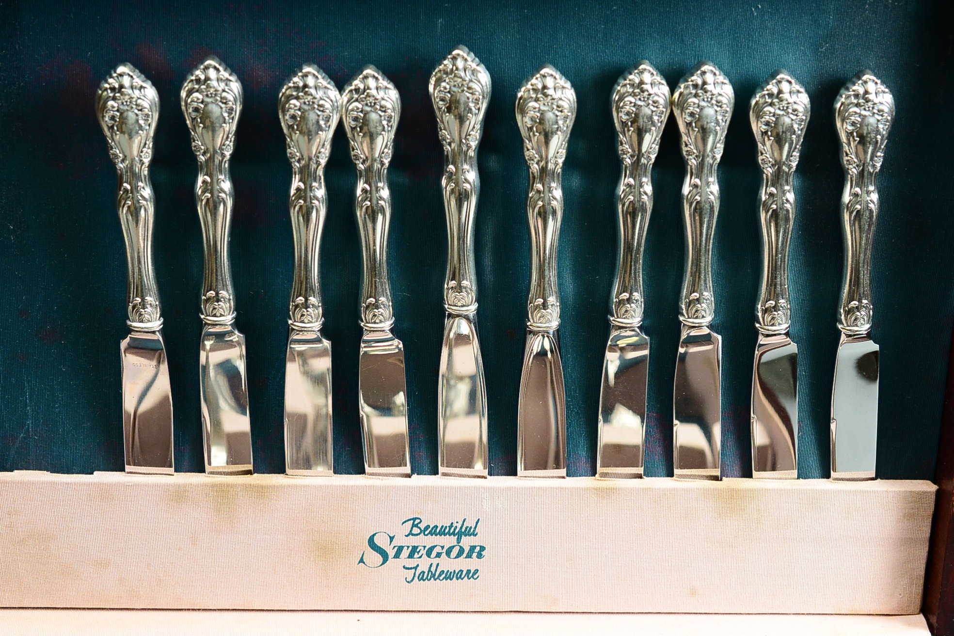 Alvin Sterling Pat 1940 Gorham Co Chateau Rose 52 Pc Flatware Set