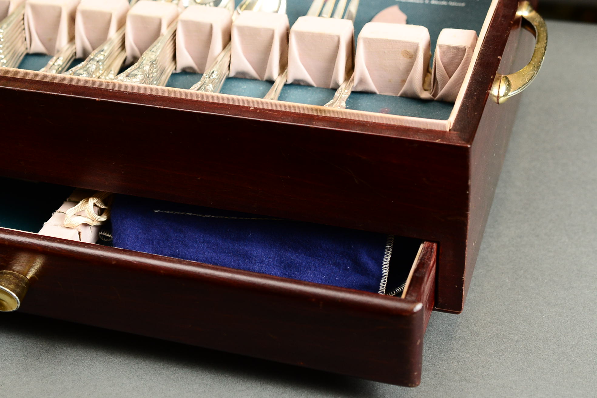 Alvin Sterling Pat 1940 Gorham Co Chateau Rose 52 Pc Flatware Set