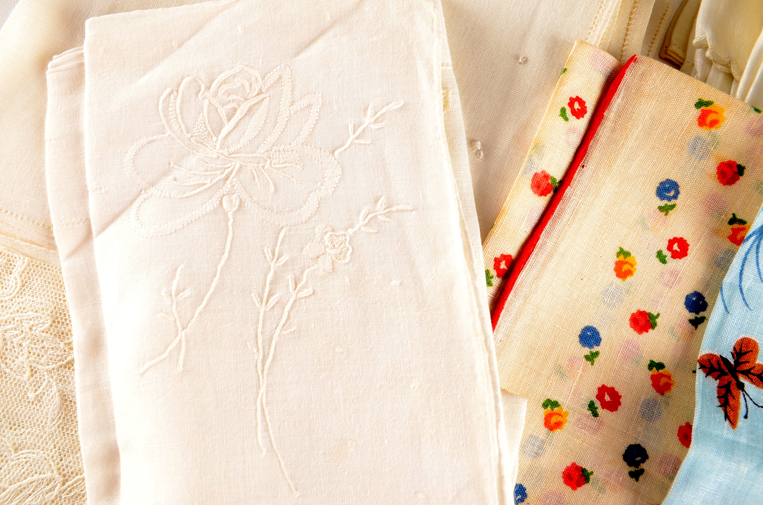 Group of Vintage Handkerchiefs Includes Tammis Keefe 