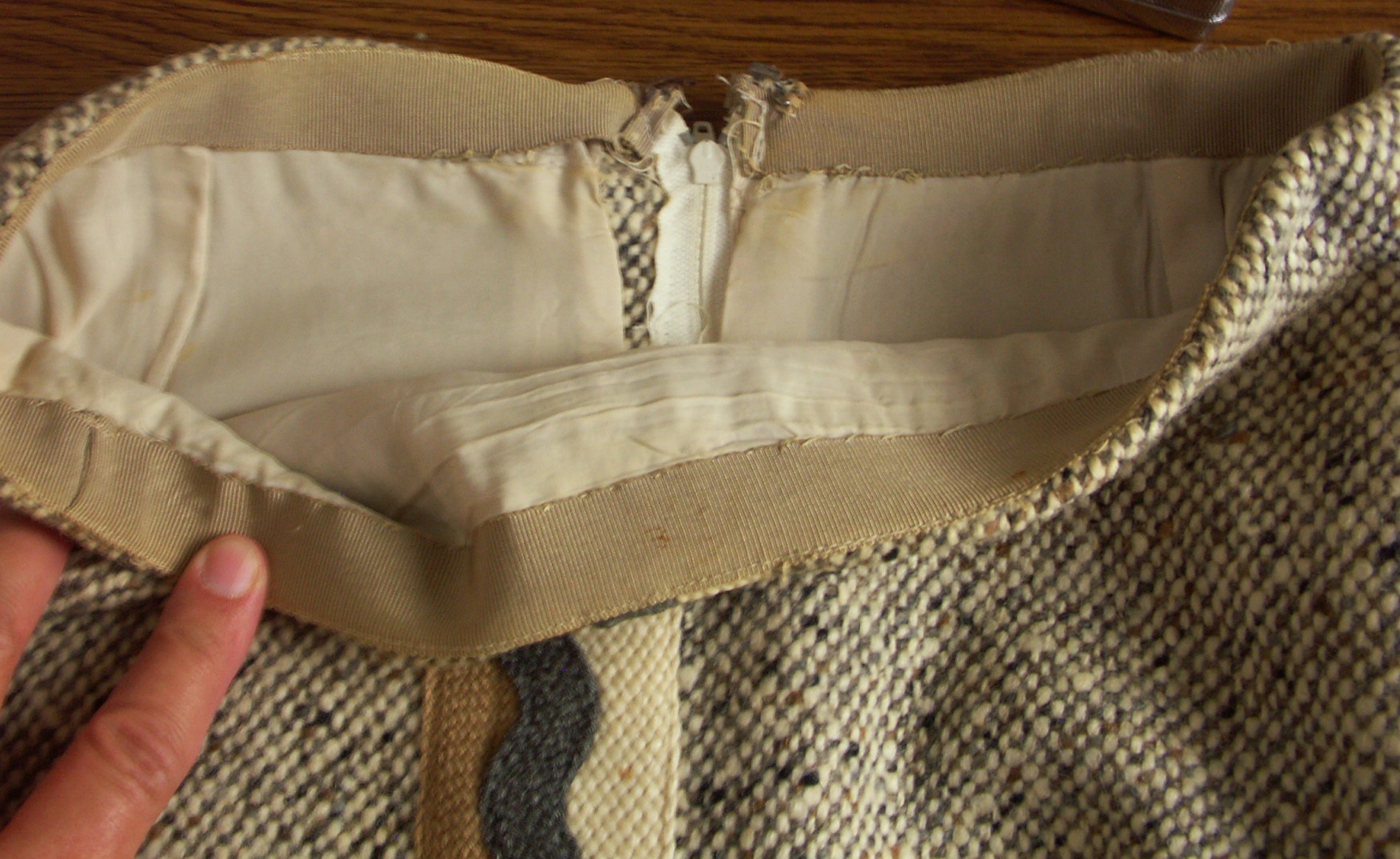 Vintage Vera Maxwell Wood Tweed Cloak and Skirt & Leather Outfit