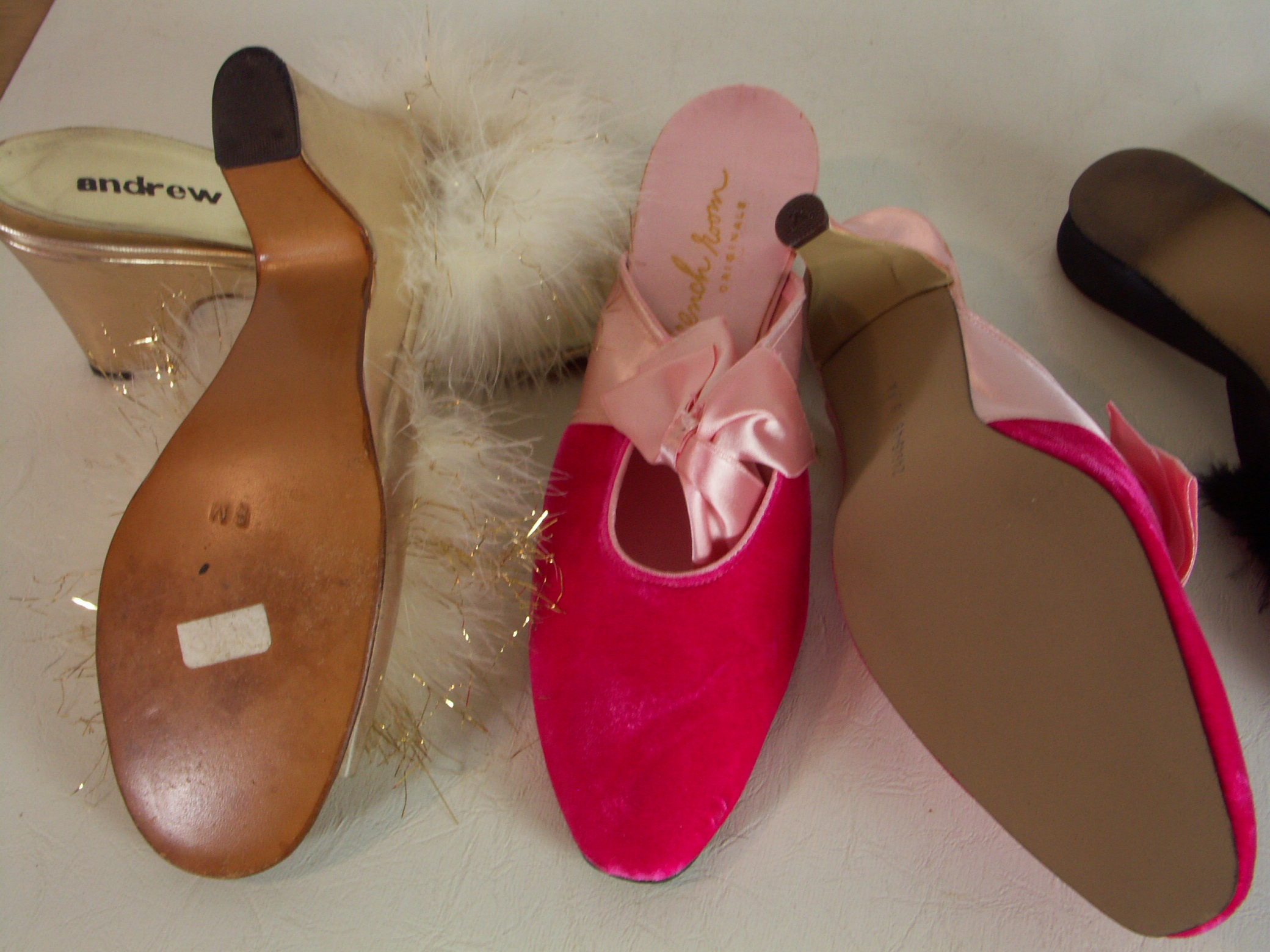 Lot of Women's Vintage Boudoir Slippers