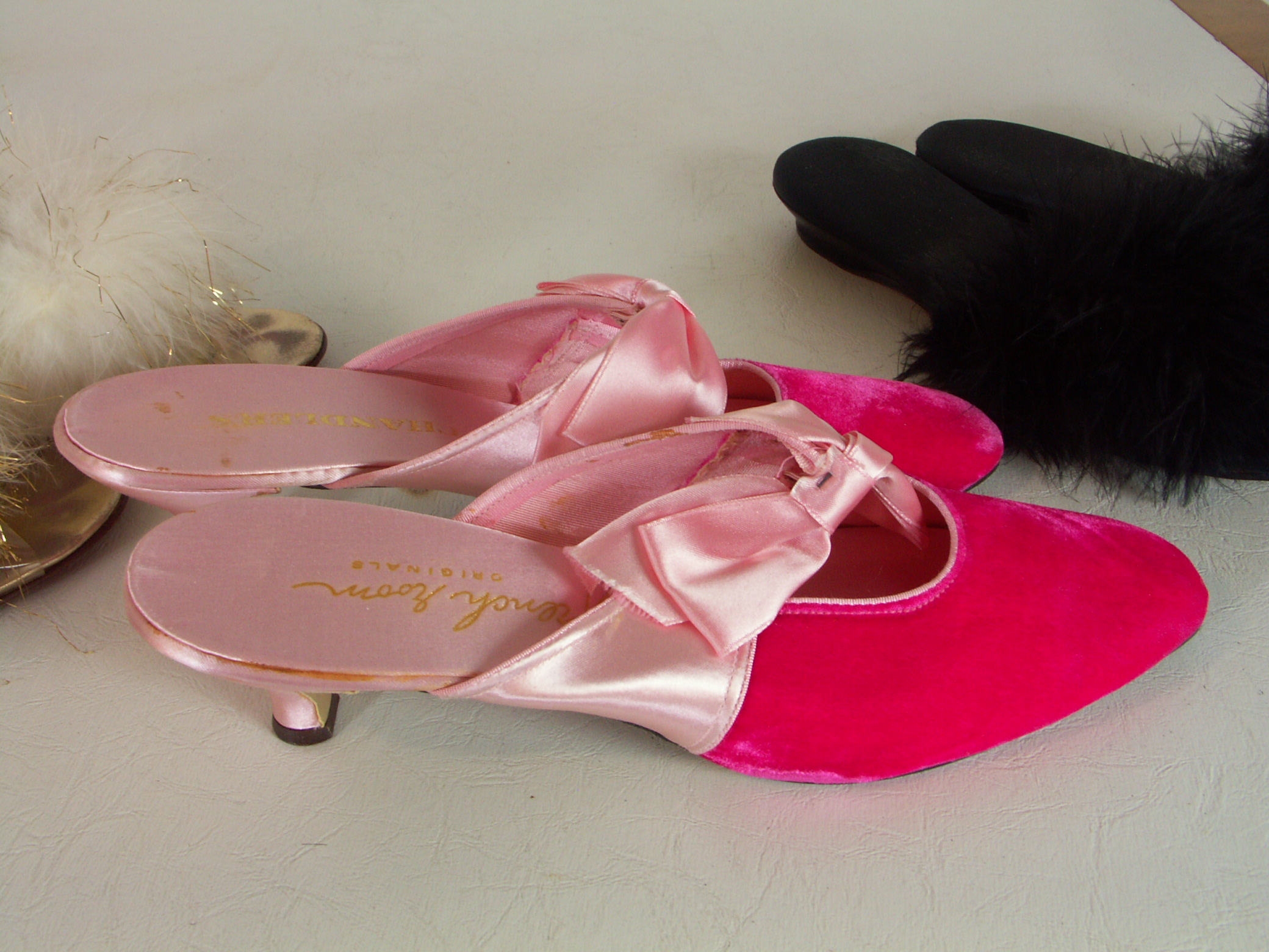 Lot of Women's Vintage Boudoir Slippers