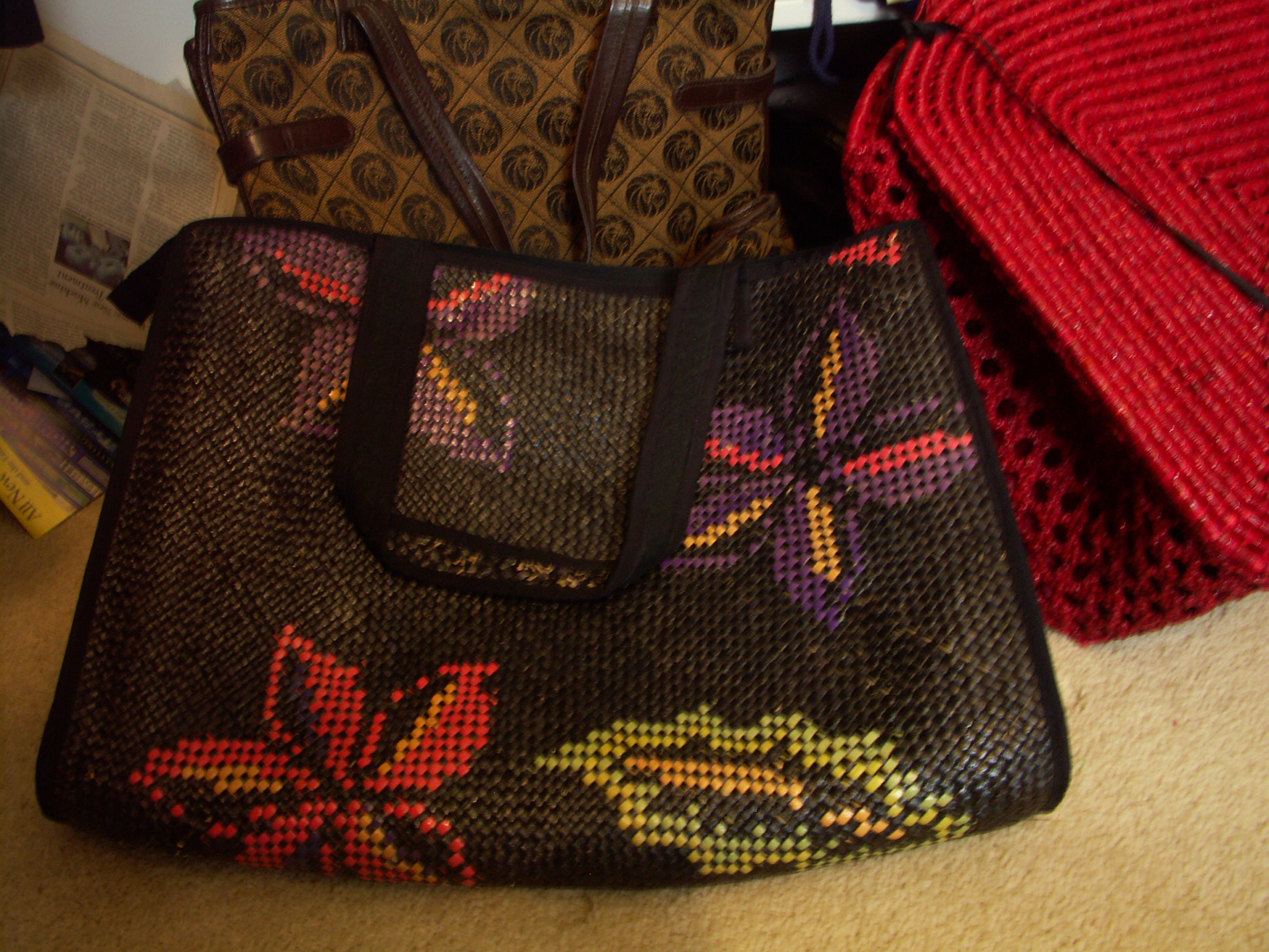 Lot of Women's Vintage Straw Totes and Handbags