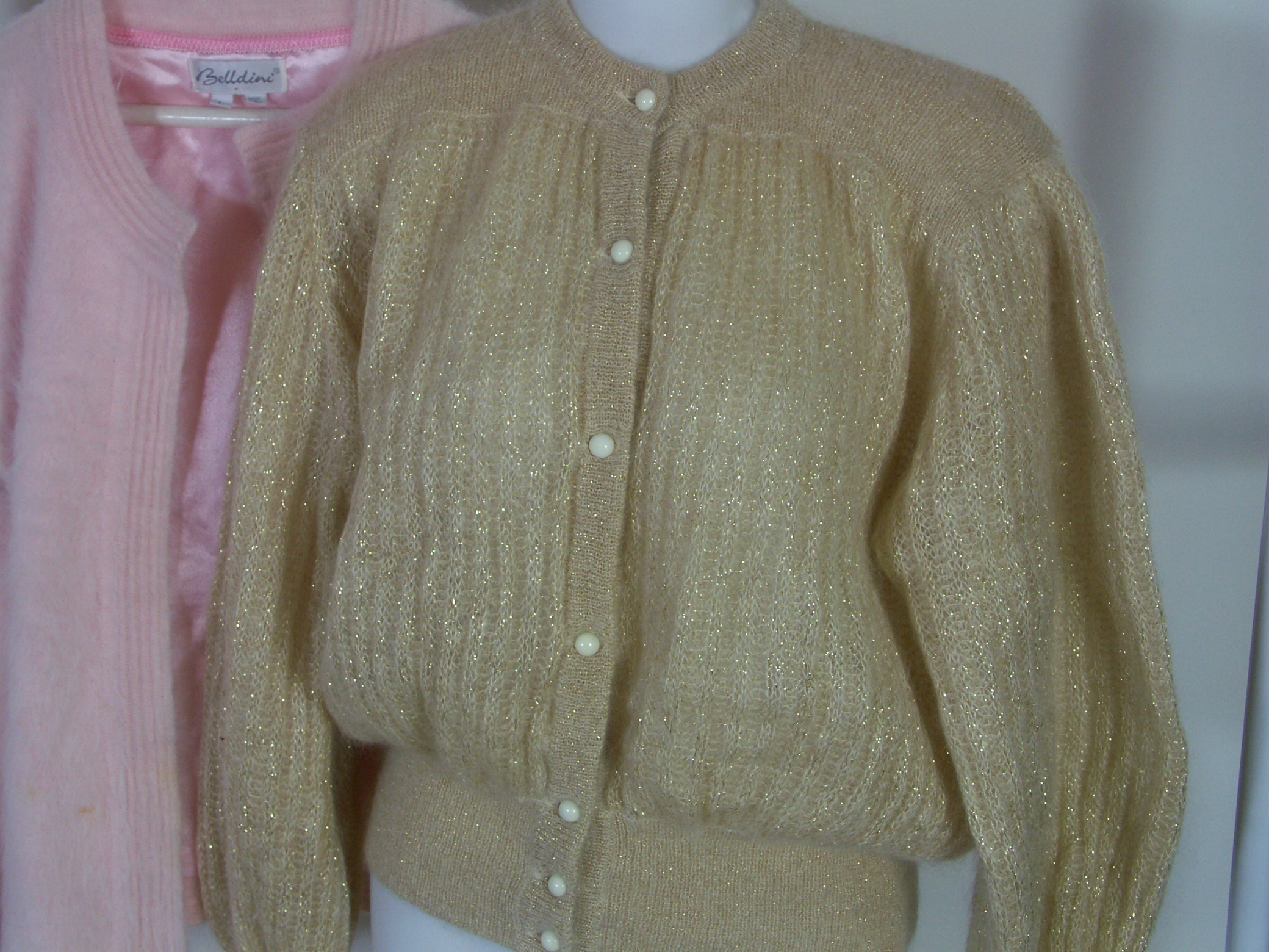 Two Women's Pretty Vintage Angora Sweaters