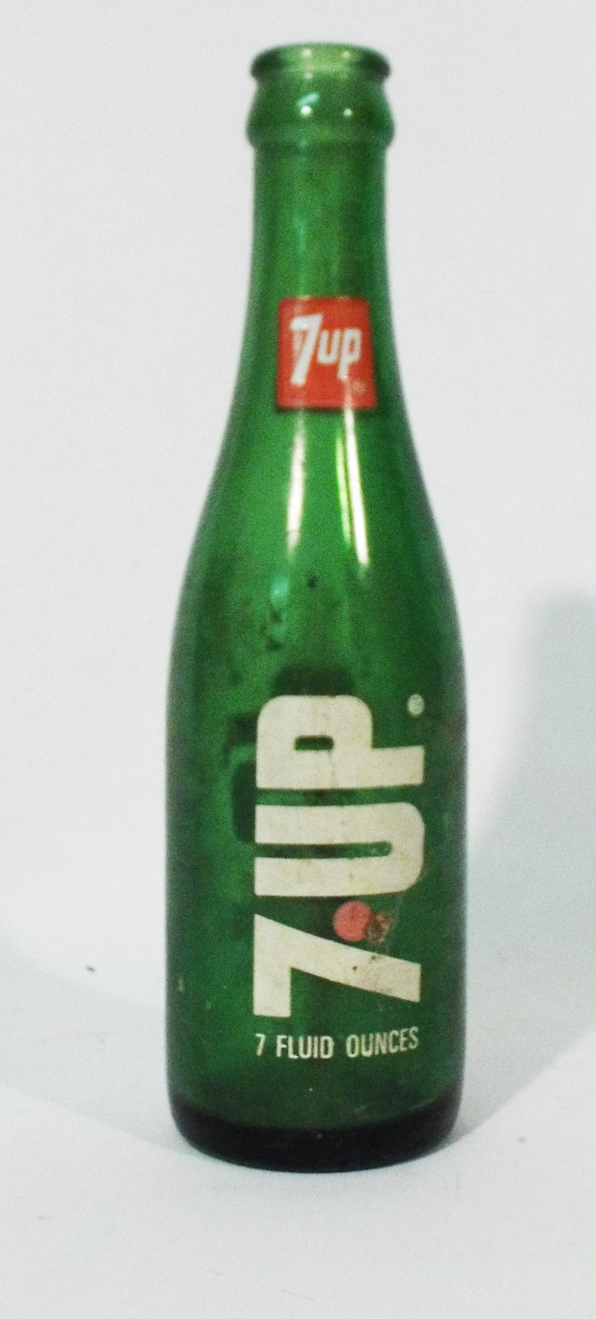 Three Vintage 7 UP Bottles 