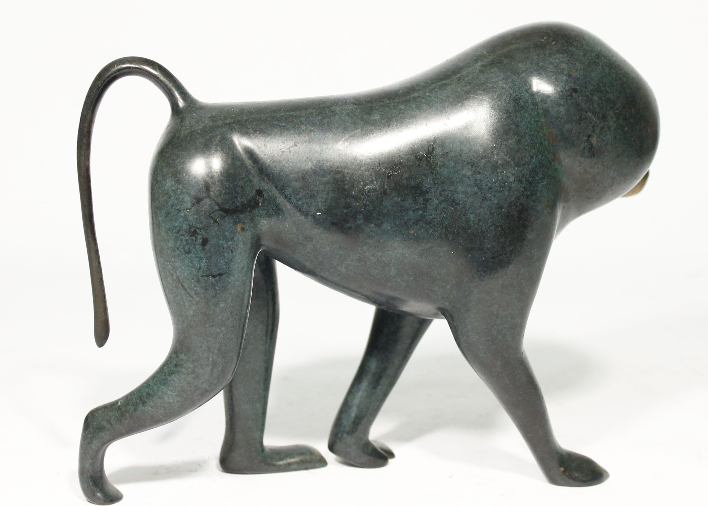 Limited Edition Loet Vanderveen Bronze Baboon Statue