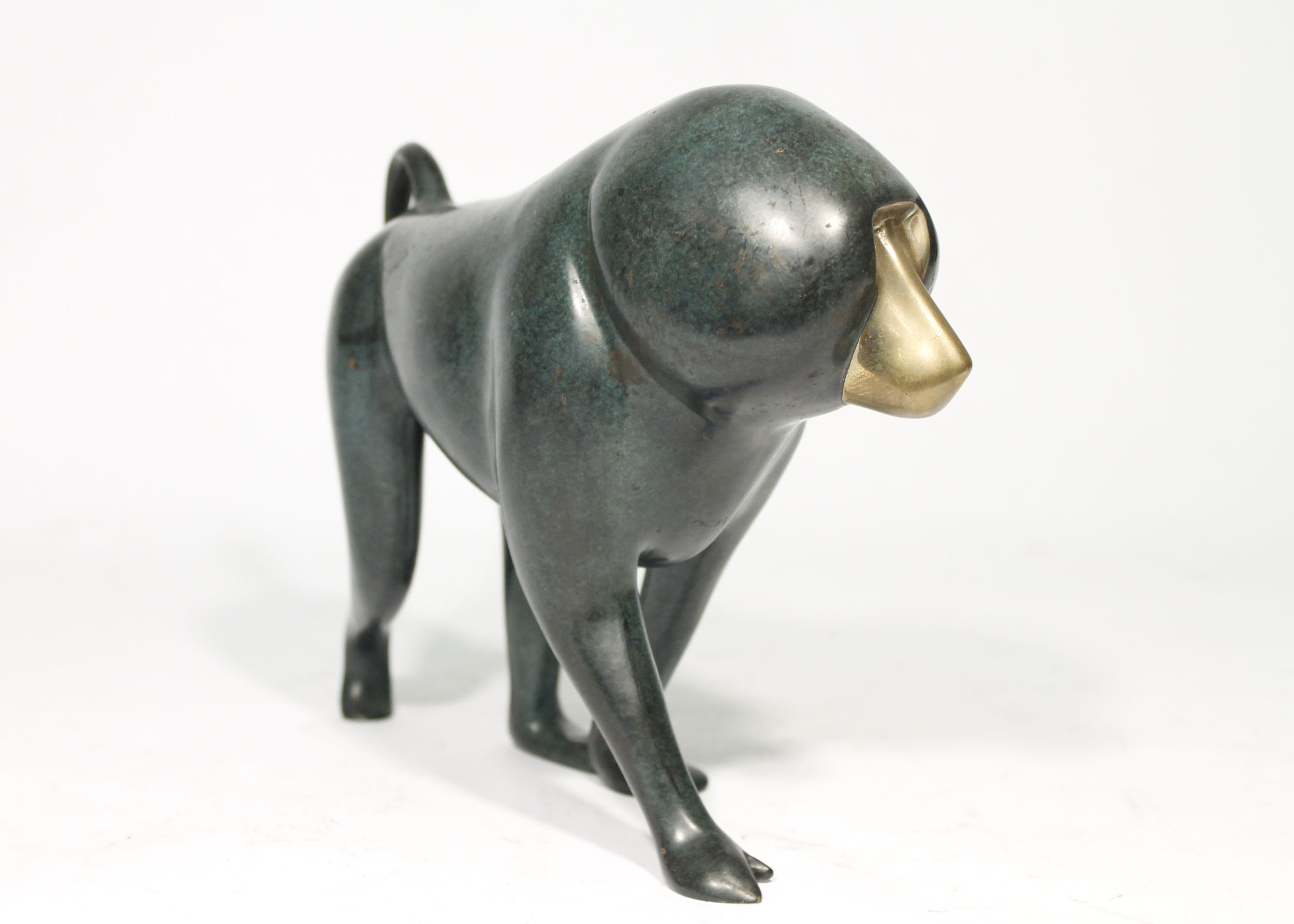 Limited Edition Loet Vanderveen Bronze Baboon Statue