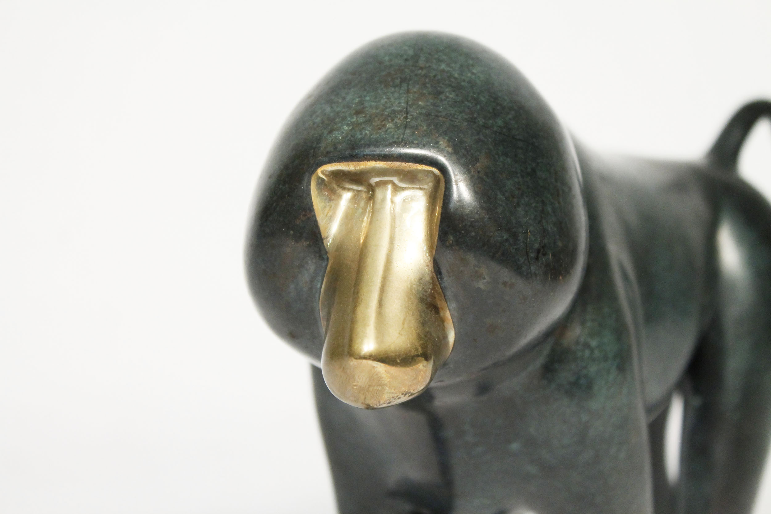 Limited Edition Loet Vanderveen Bronze Baboon Statue