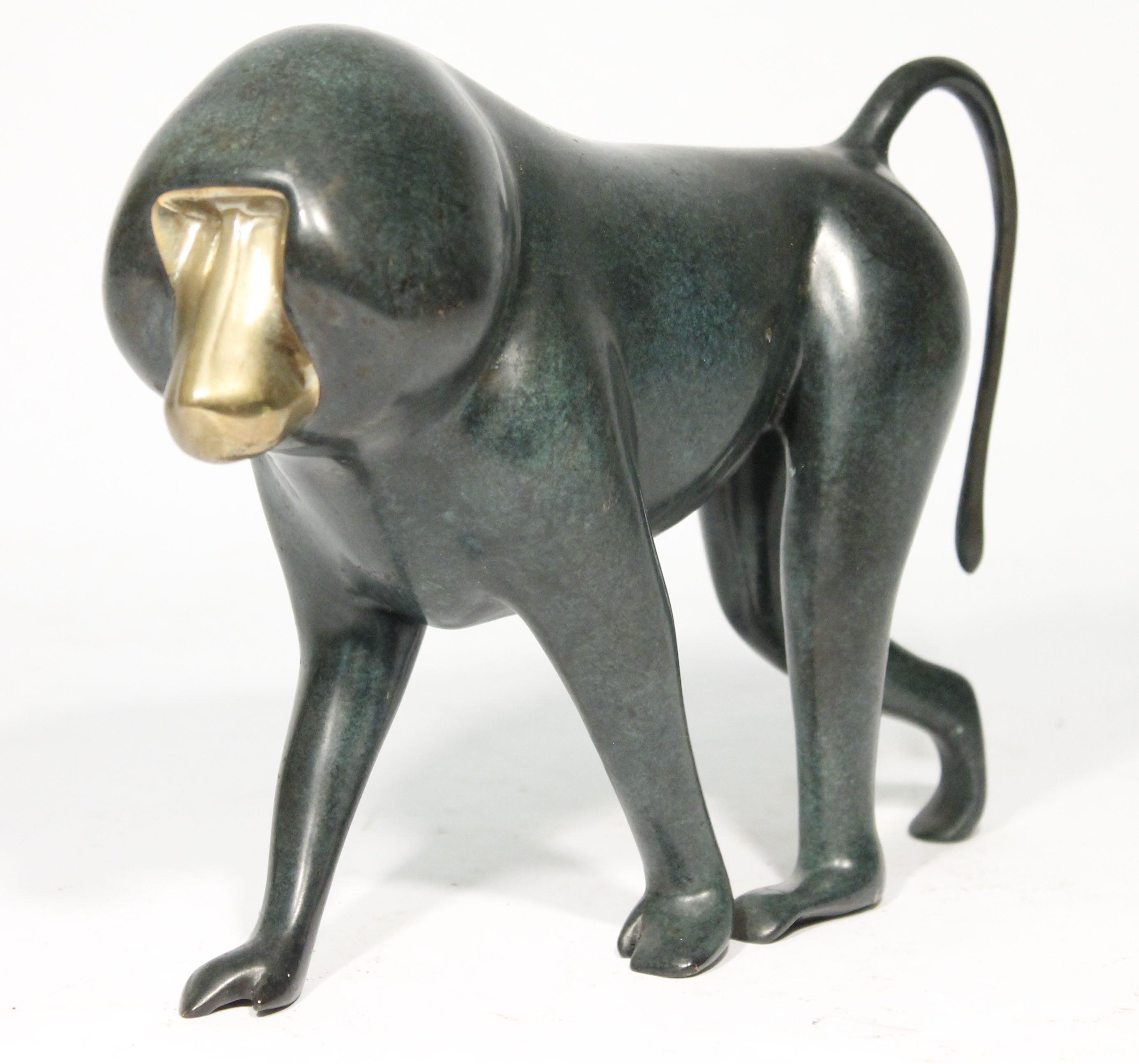 Limited Edition Loet Vanderveen Bronze Baboon Statue