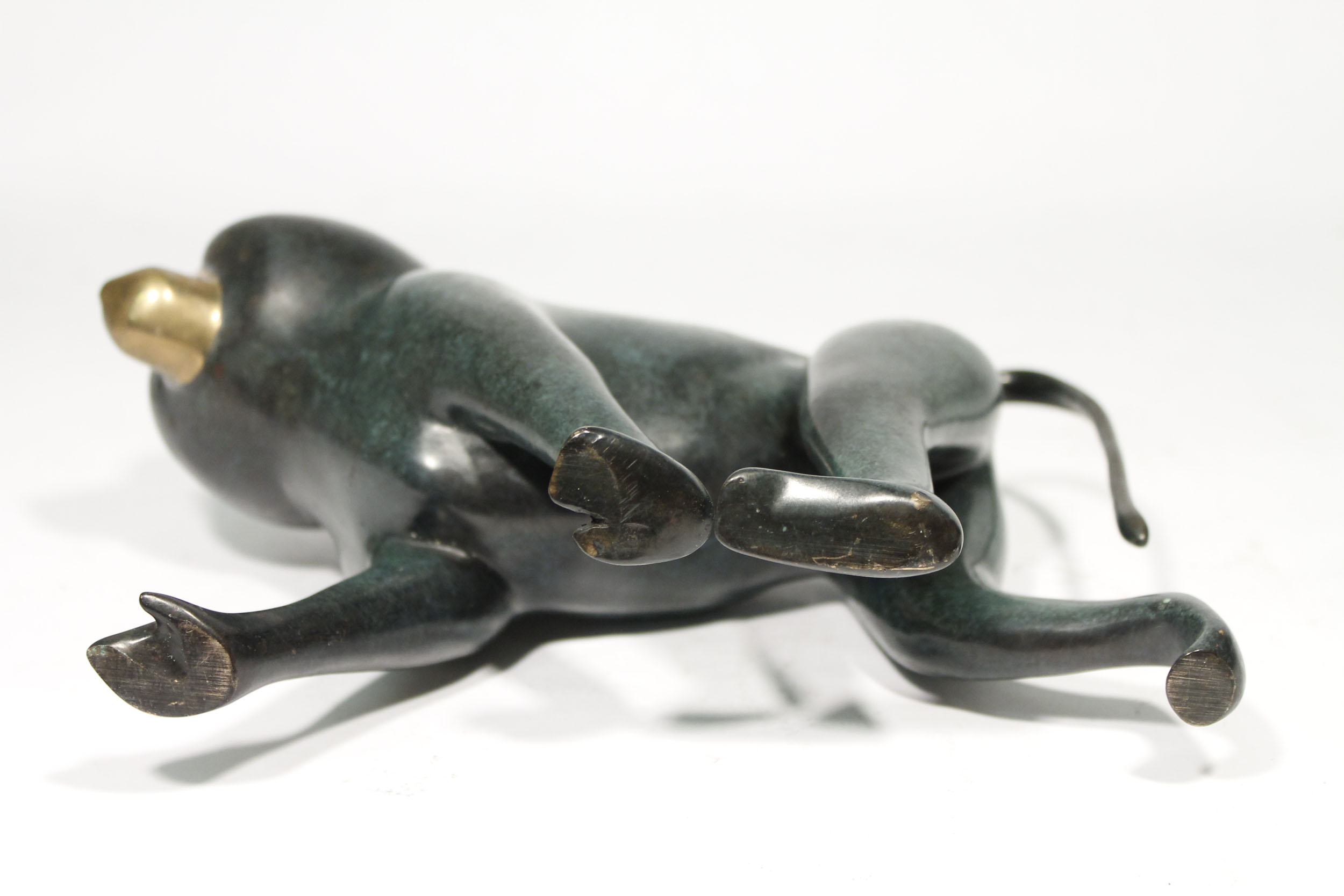 Limited Edition Loet Vanderveen Bronze Baboon Statue