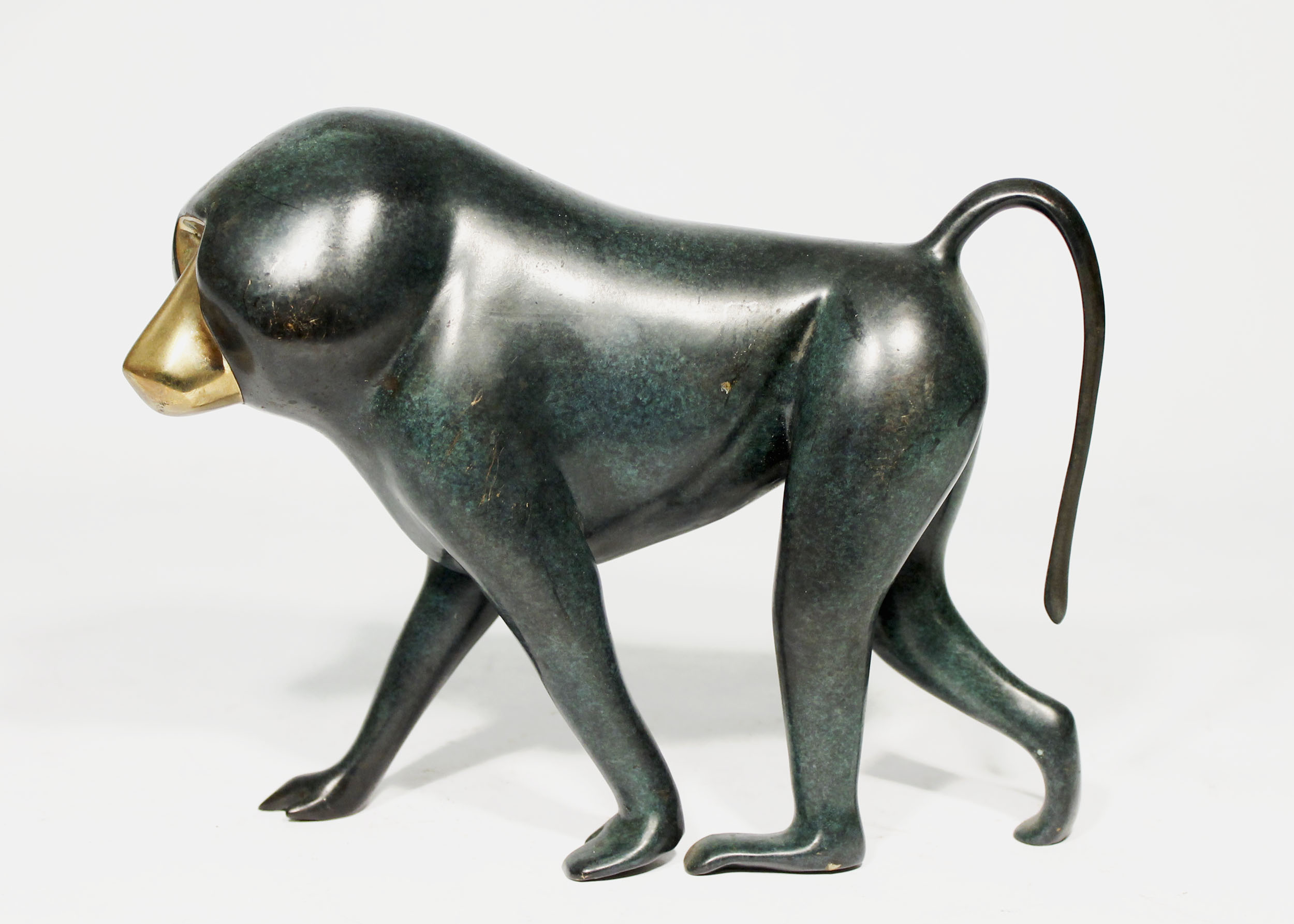 Limited Edition Loet Vanderveen Bronze Baboon Statue