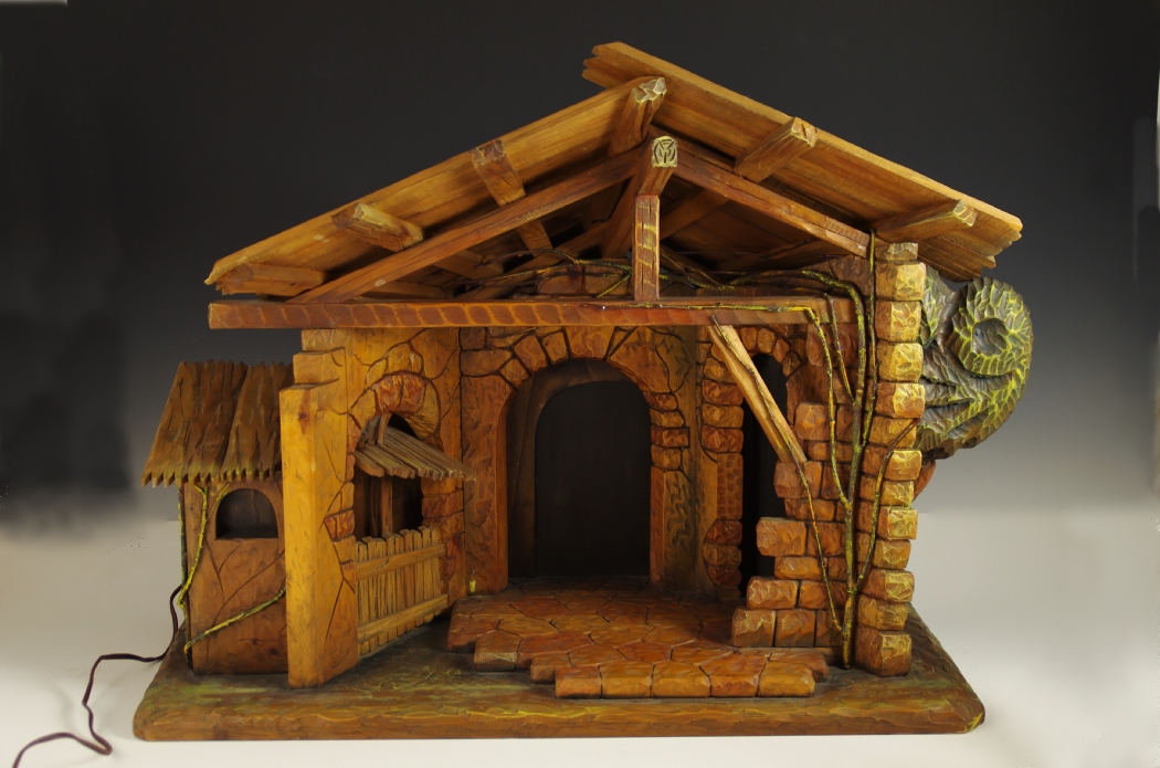 ANRI Hand-Carved Italian Nativity Creche Set