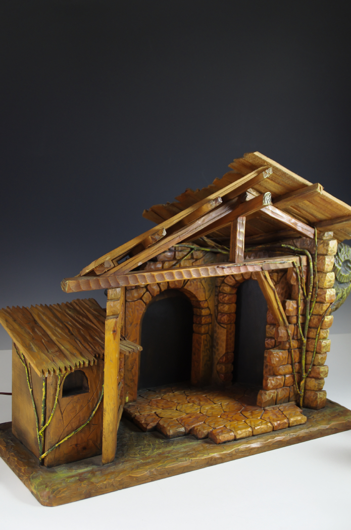 ANRI Hand-Carved Italian Nativity Creche Set
