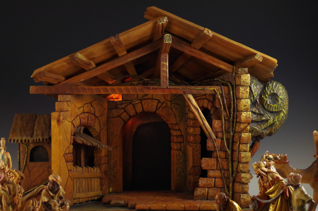 ANRI Hand-Carved Italian Nativity Creche Set