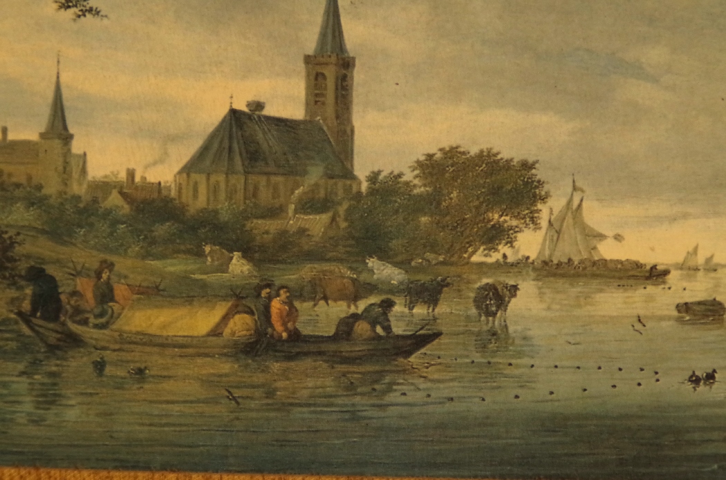 'Reofect Painting' Oil-based Vintage Textured Print on Canvas