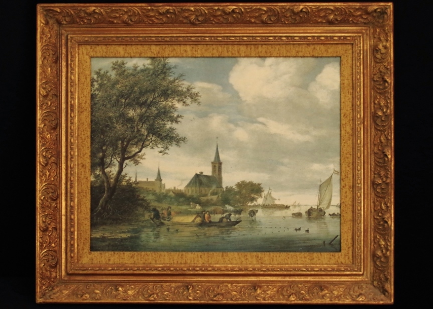 'Reofect Painting' Oil-based Vintage Textured Print on Canvas