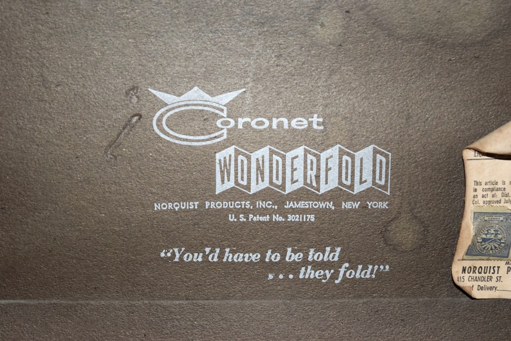 Four Mid-Century Modern Coronet "Wonderfold" Folding Chairs