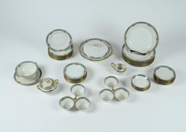 Set of Limoges China in C. Ahrenfeldt Pattern