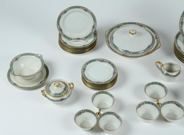 Set of Limoges China in C. Ahrenfeldt Pattern