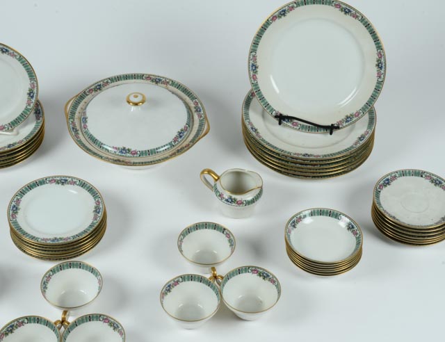Set of Limoges China in C. Ahrenfeldt Pattern