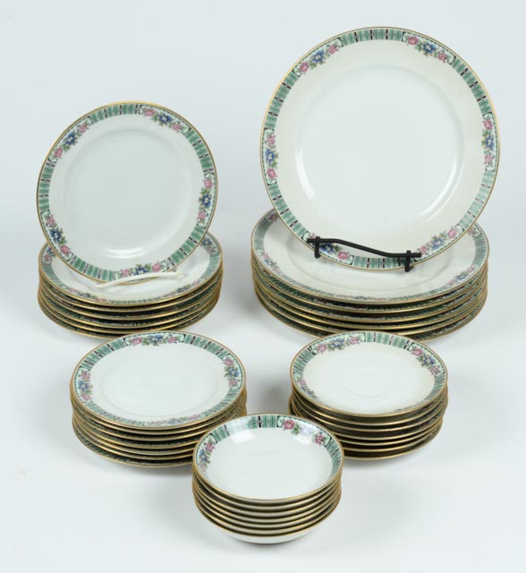 Set of Limoges China in C. Ahrenfeldt Pattern