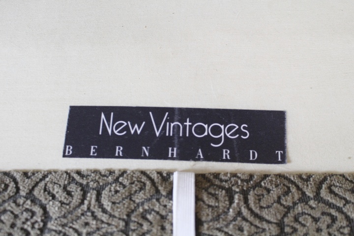 Bernhardt New Vintages Plush Olive Green Rolled Arm Sofa