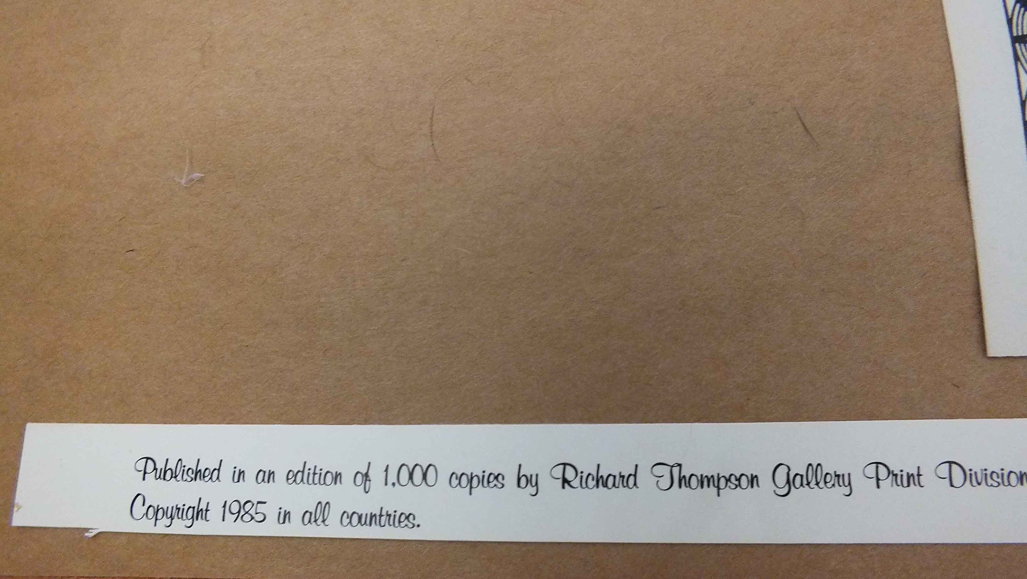 Richard Earl Thompson Signed and Numbered "Wildflowers" Print 