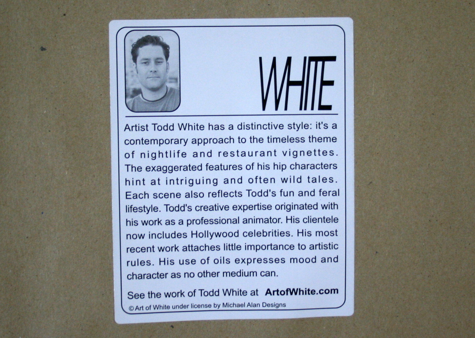 Todd White Giclee on Canvas - "Drink of Her Choice"