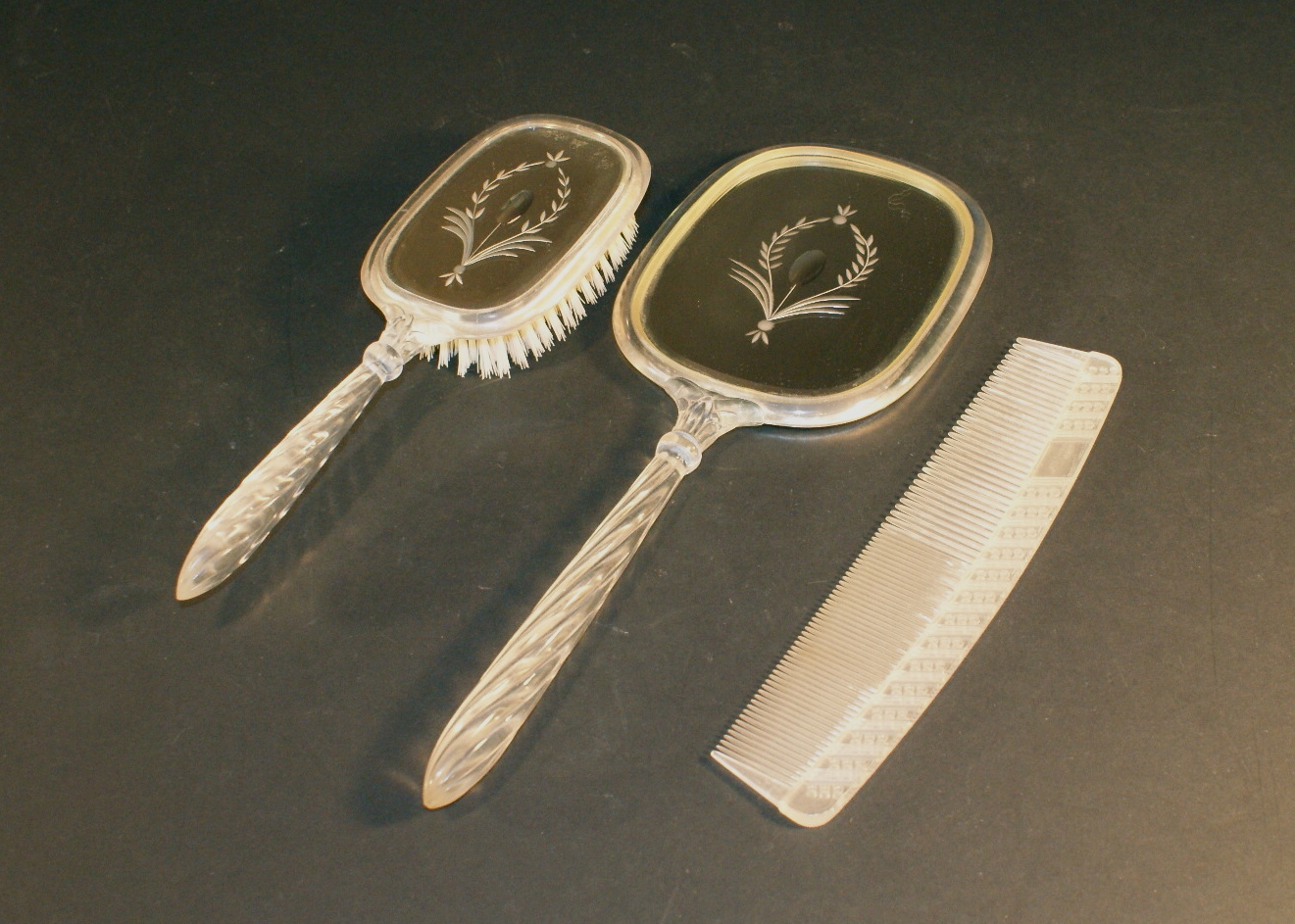 Beautiful Vintage Mirror Backed Vanity Set