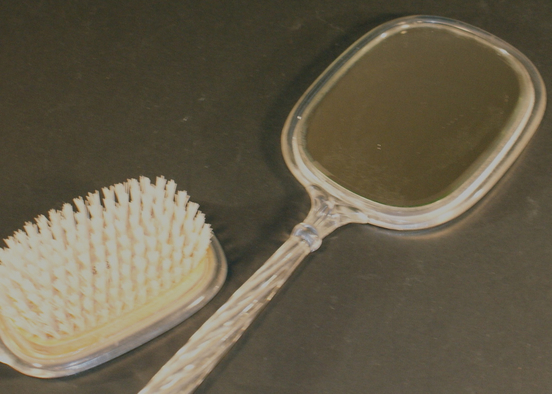 Beautiful Vintage Mirror Backed Vanity Set