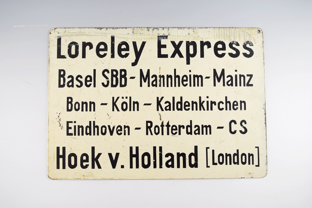 A Vintage German Train Station Sign Plus Two Novelty Signs