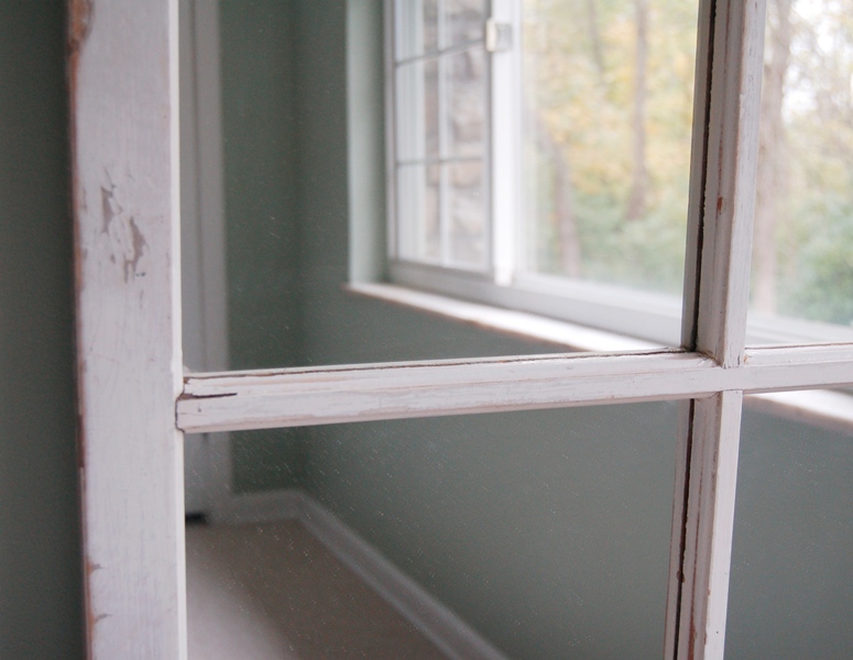 Rustic White Panel Mirror