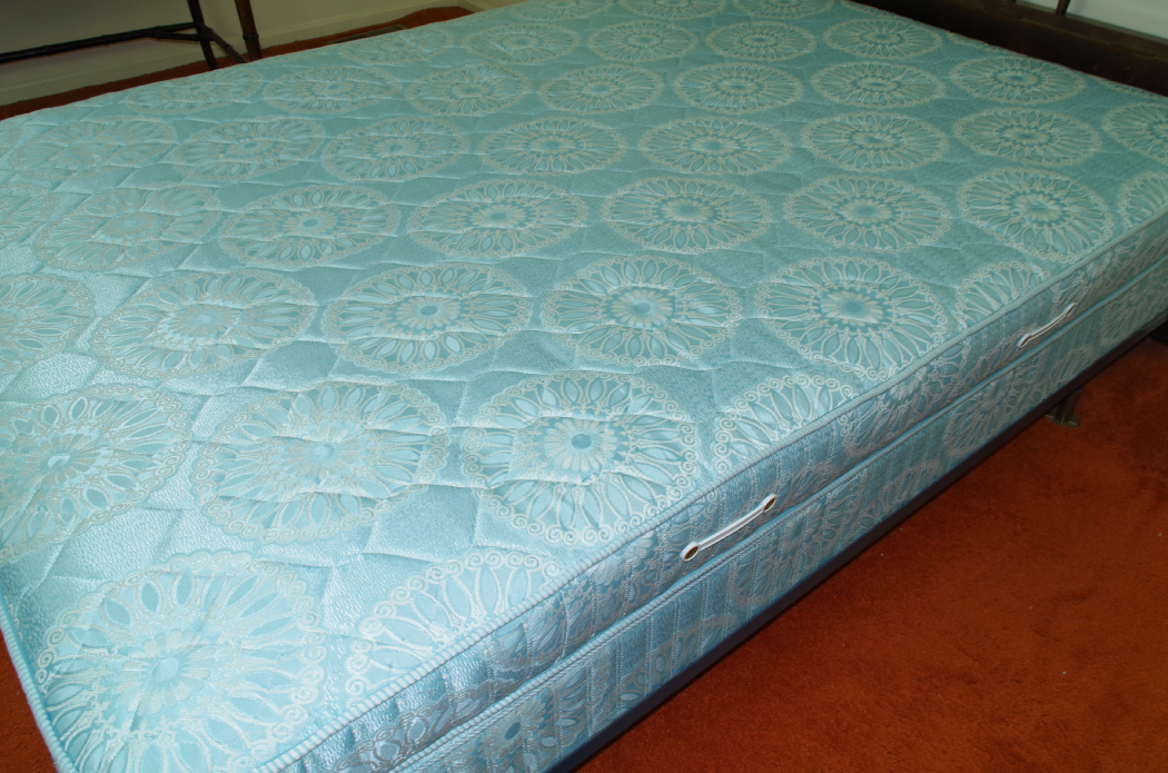 Queen Size Bed with Wonderful Faux Bamboo Headboard