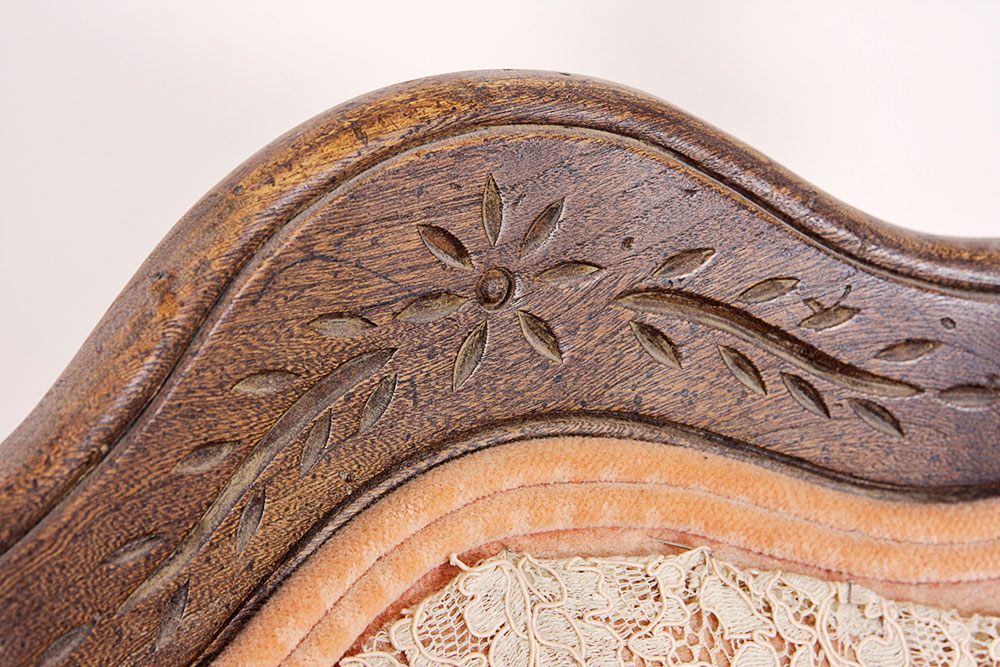 Victorian Style High Back Oak Chair