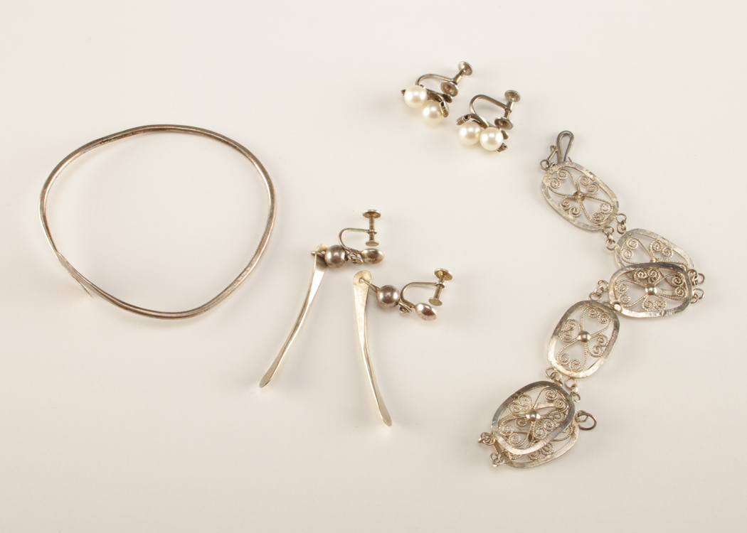 Collection Of Marked and Unmarked Sterling Jewelry