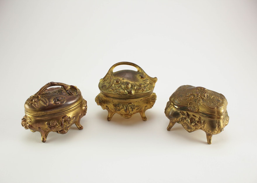 Brainard & Wilson Corporation Victorian Jewelry Caskets