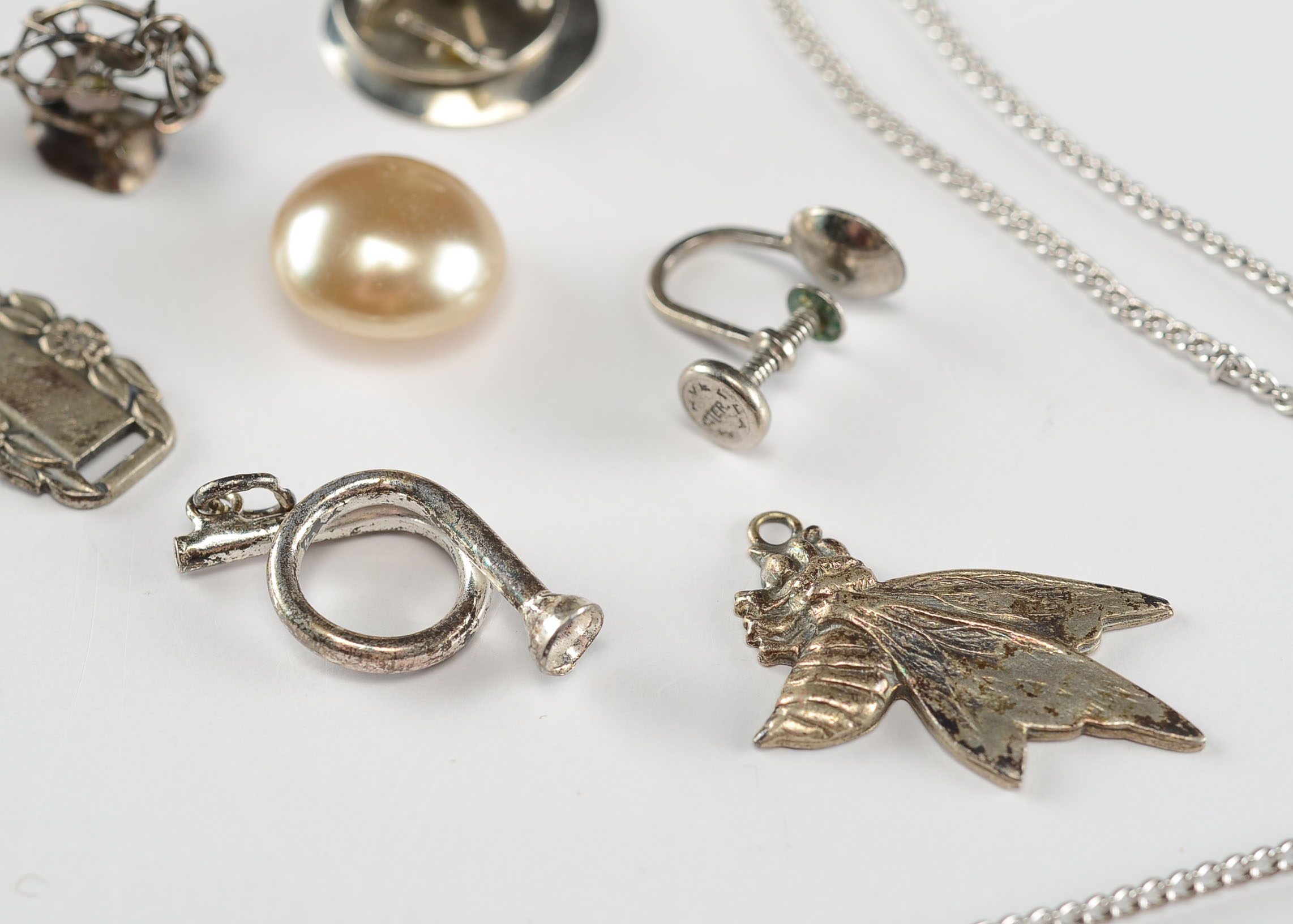 Collection of  Sterling Silver Jewelry and Charms