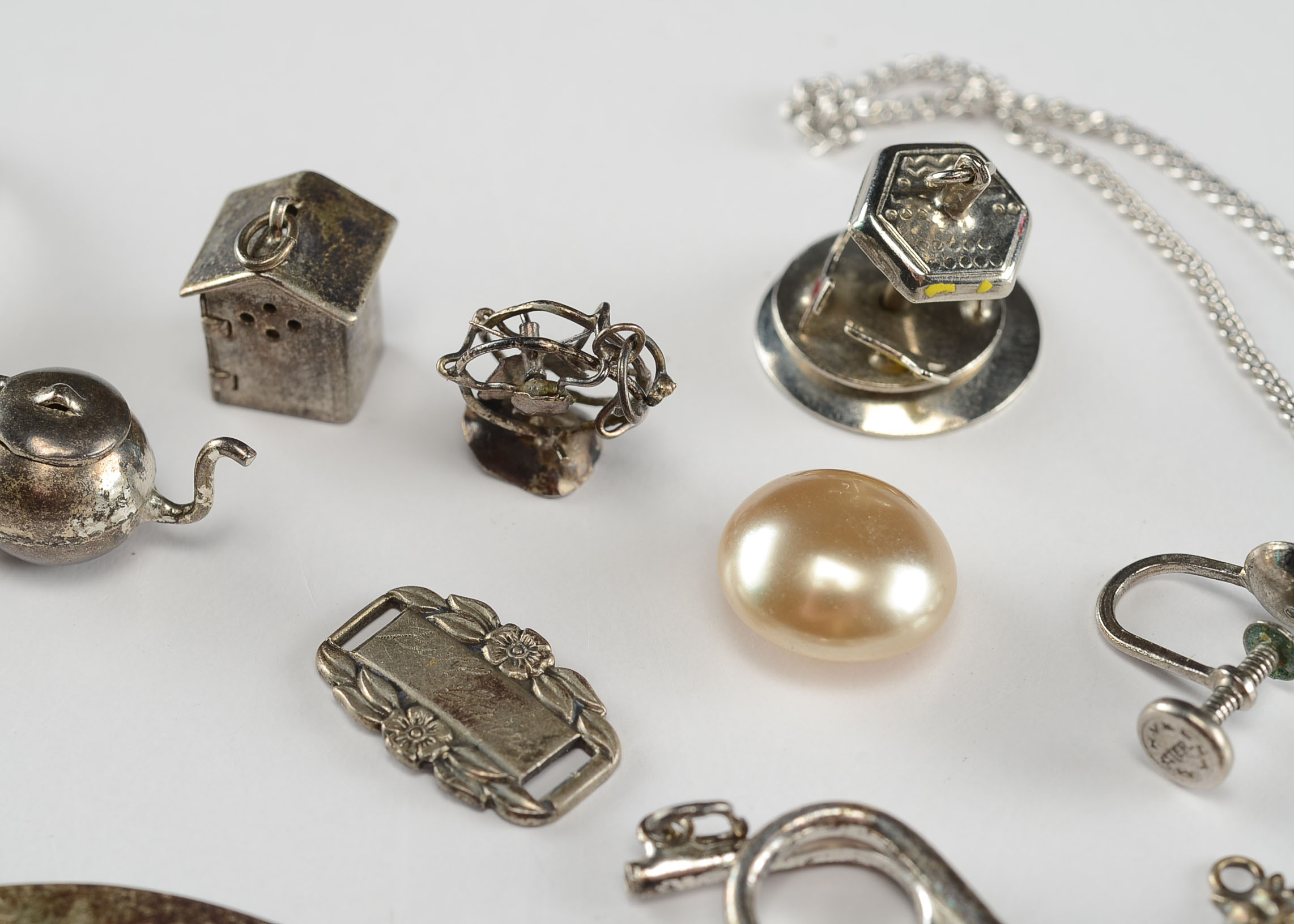 Collection of  Sterling Silver Jewelry and Charms