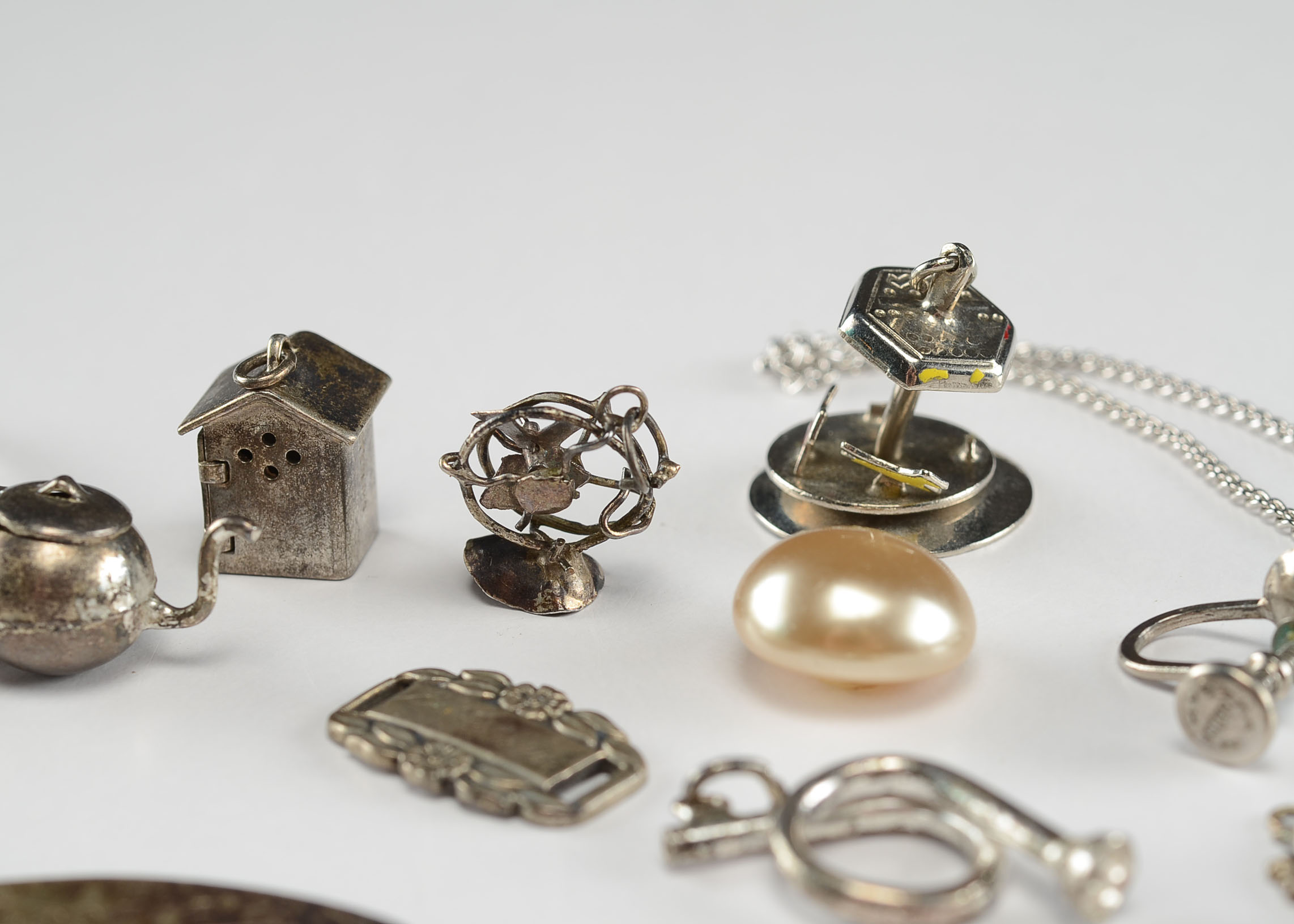 Collection of  Sterling Silver Jewelry and Charms